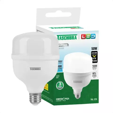 LAMPADA 50W TASCHIBRA 4000 LM E27 6500K
