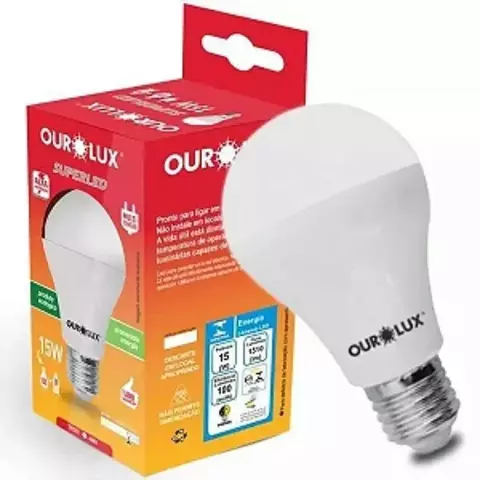 LAMPADA 15W OUROLUX E27 6500K