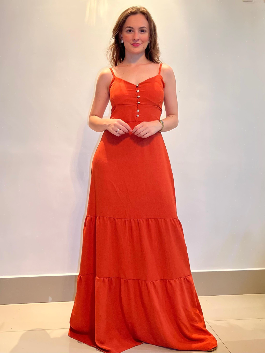 Vestido Longo - Terracota