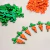 100 Apliques Cenoura 3,5cm EVA com Glitter - Enfeite Lacinho Artesanato - comprar online