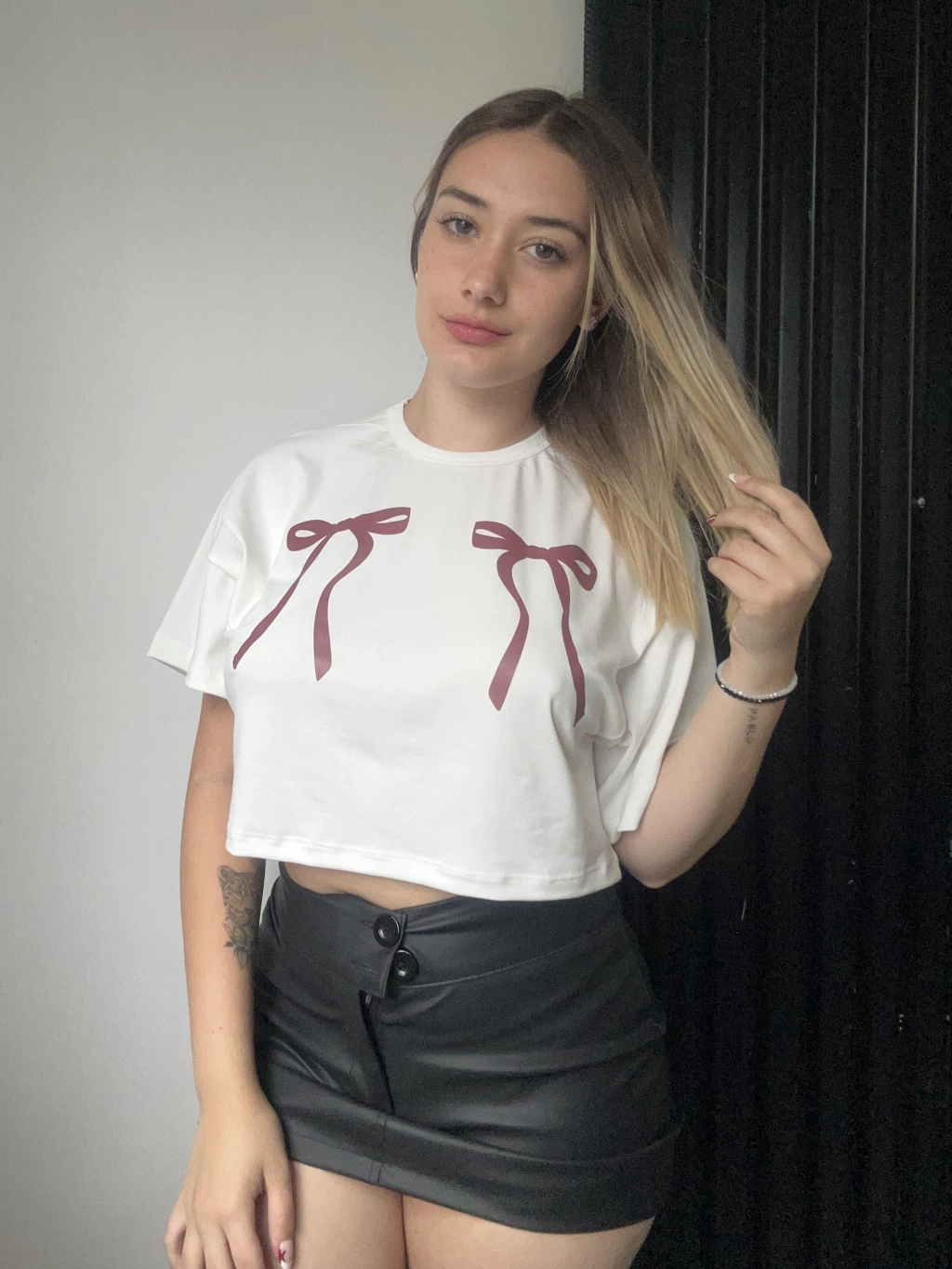 Crop Top Oversize estampado