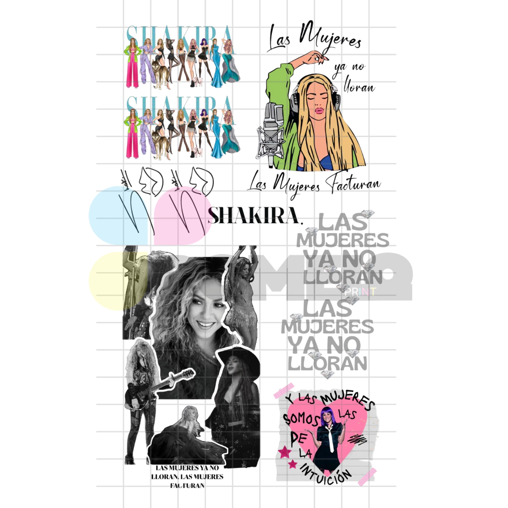 Plancha DTF para textil 58x100 - SHAKIRA