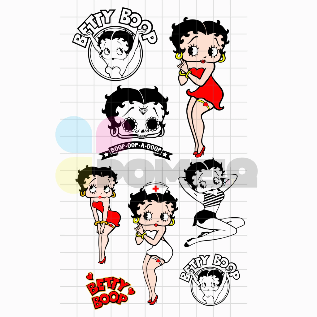 Plancha DTF para textil 58x100 - BETTY BOOP