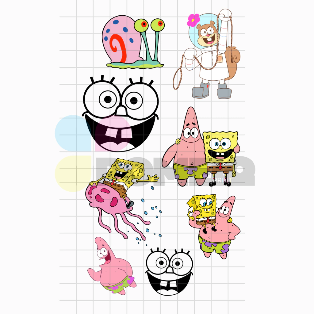 Plancha DTF para textil 58x100 - BOB ESPONJA