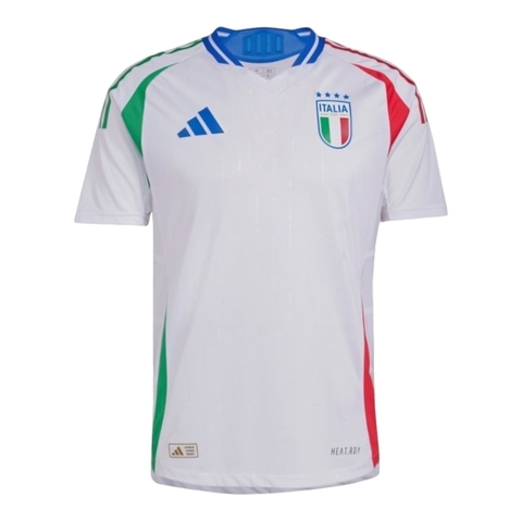 Camisa Seleção da Itália II 24/25 - Torcedor Adidas Masculina - Branca com detalhes em azul e vermelho