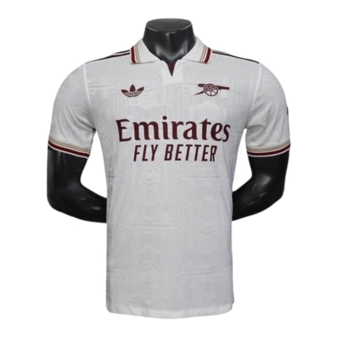 Camisa Arsenal III 25/26 - Jogador Adidas Masculina - Branca com detalhes em vinho