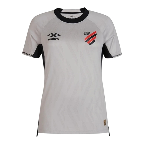 Camisa Athletico Paranaense II 25/26 - Torcedor Umbro Feminina - Branca com detalhes em preto