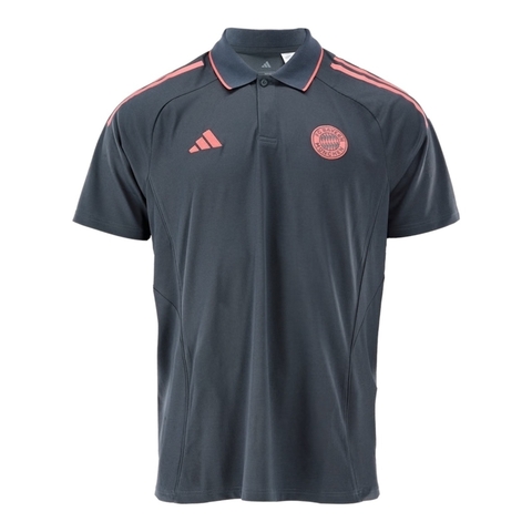 Camisa Polo Bayern de Munique Treino 25/26 - Torcedor Adidas Masculina - Cinza com detalhes em laranja