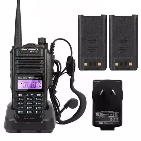 Handy Baofeng A-58 Bi-Banda 5w 128CH Hasta 12km 2 Baterías y Manos Libres
