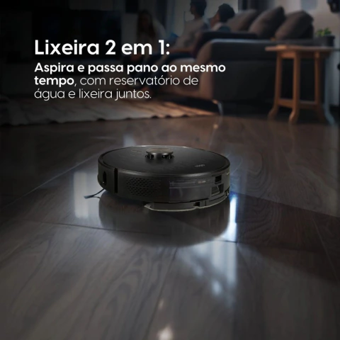 Imagem do Robô Aspirador ROPO Smart Laser Bivolt - 3 em 1: Varre, aspira e passa pano
