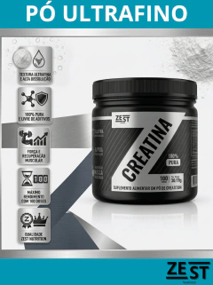 Creatina Monohidratada Zest Nutrition 100% Pura 300g - 100 Doses - ZEST NUTRITION