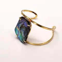 Bracelete de Abalone – Pedra Natural | Semijoia