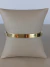 Bracelete Liso Aço Inox 316L Dourado