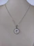 Colar Pingente Inox Redondo Com Cruz Vazada Aço 316L