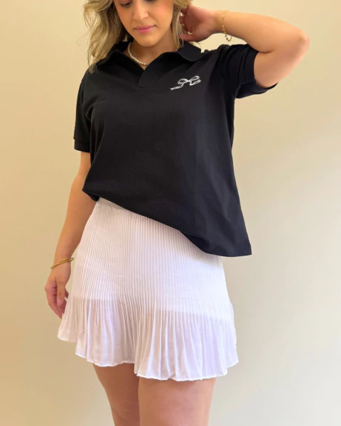 Saia Plissada Branca