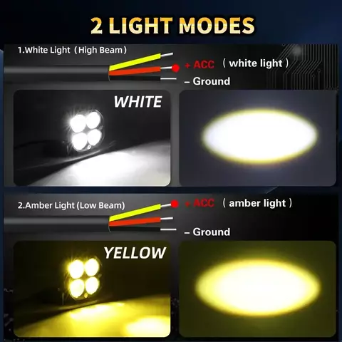 Refletores LED Super Bright, montagem de luz de neblina, motocicleta, caminhão,