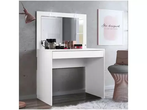 Penteadeira Camarim com Espelho 1 Gaveta