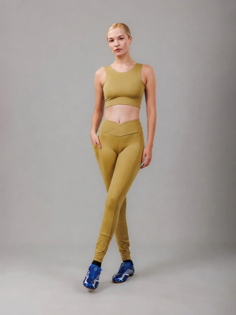 Legging com Bolso Folhagem