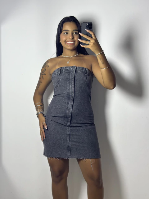 Vestido jeans preto