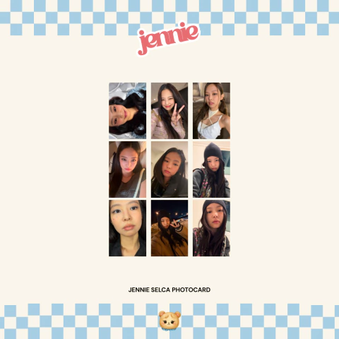 JENNIE (BLACKPINK) SELCA PHOTOCARD – KIT SORTIDO