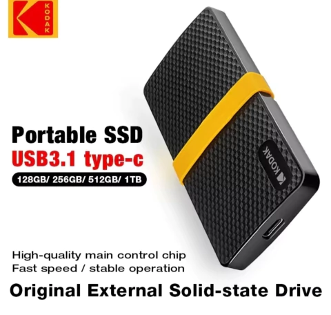 Disco externo KODAK, SSD, memoria externa 128gb