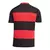 Camisa oficial Flamengo I 26/27 masculina Adidas com listras horizontais vermelhas e pretas, gola polo preta com detalhe vermelho e escudo do Flamengo no peito-adidas-torcedor