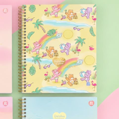Caderno Colegial Espiral Ursinhos Carinhosos 1 Matéria 80 Folhas - Animativa - comprar online