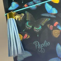Caderno com Elástico e Pingente Papilio - Animativa - PapeloByBre