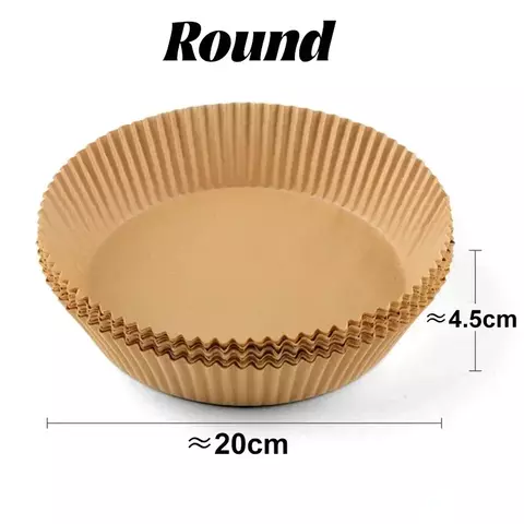 Papel Descartável Redondo para Airfryer – Antiaderente, Absorvente de Óleo e Ideal para Forno/Micro-ondas