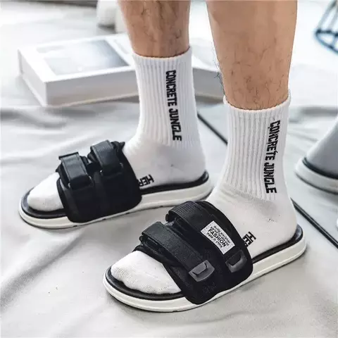 chinelos casuais internos antiderrapantes fundo macio gancho loop - comprar online