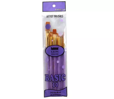 Set de Pinceles Variados x10 Lion Brush
