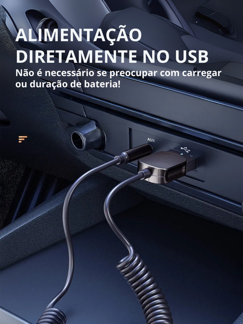Adaptador Bluetooth 5.0 Essager P2 Auxiliar USB Para Som De Carro E Casa