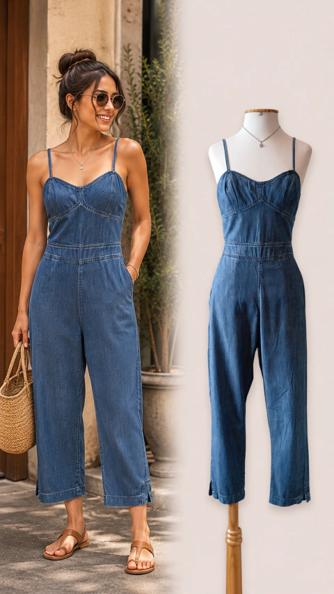 Macacao Jeans Maria Filo (Tam P)