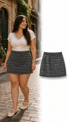 Saia Preto e Branco Fore (Tam G)