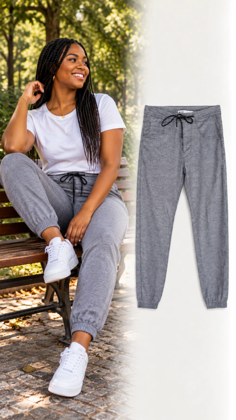 Calça cinza moletom crocker jeans