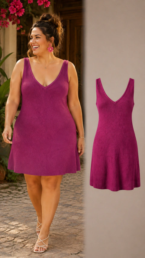 Vestido Dzarm Roxo (GG 44/46)