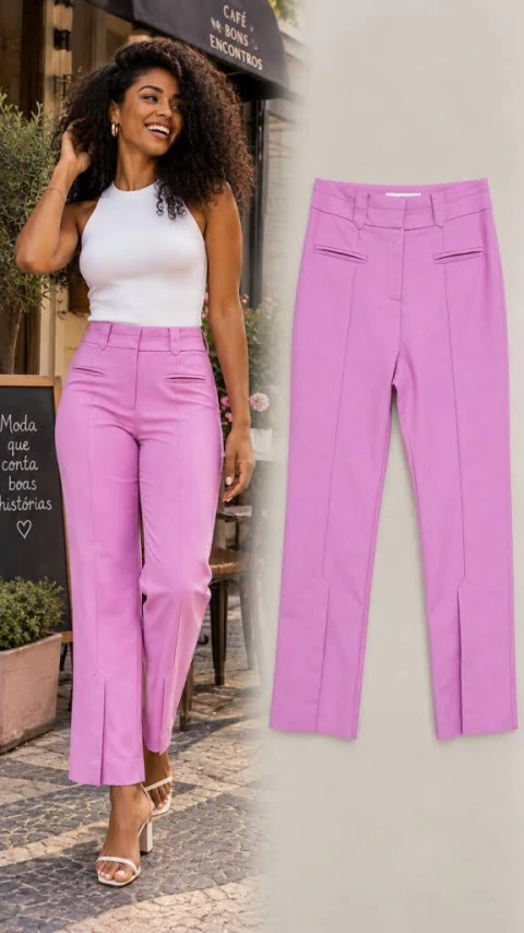 Calça Rosa Unique Chic