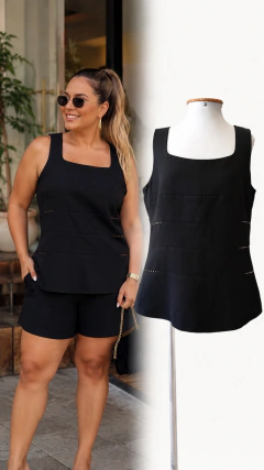Blusa Preta Marie Claire (Tam 46)