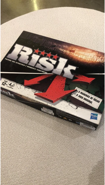 Jogo de tabuleiro Risk.