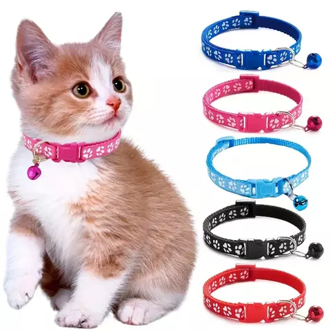 Coleira Ajustável Colorida de Gatinho - comprar online