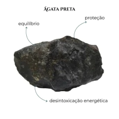 Pulseira Essência Una Ágata Preta - Auralis Cristais e Energia Natural