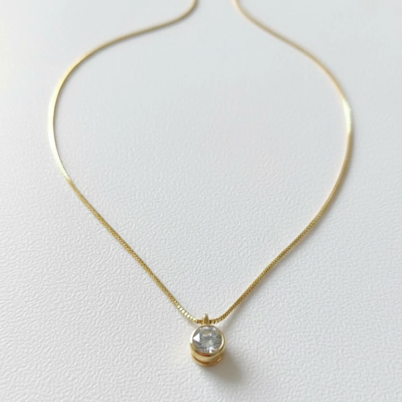 Colar Semijóia Folheado - Ponto de Luz