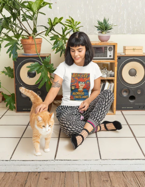 Camiseta de Algodão Penteado - "Coleção Rita Lee - Agora Só Falta Você" (02) - comprar online