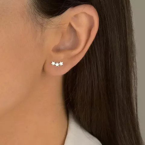 Brinco Estrelas Lisos de Prata - comprar online