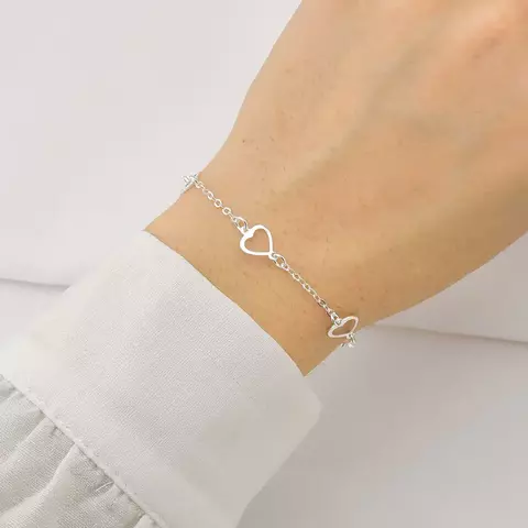 Pulseira 4 Corações Lisos Vazados - comprar online