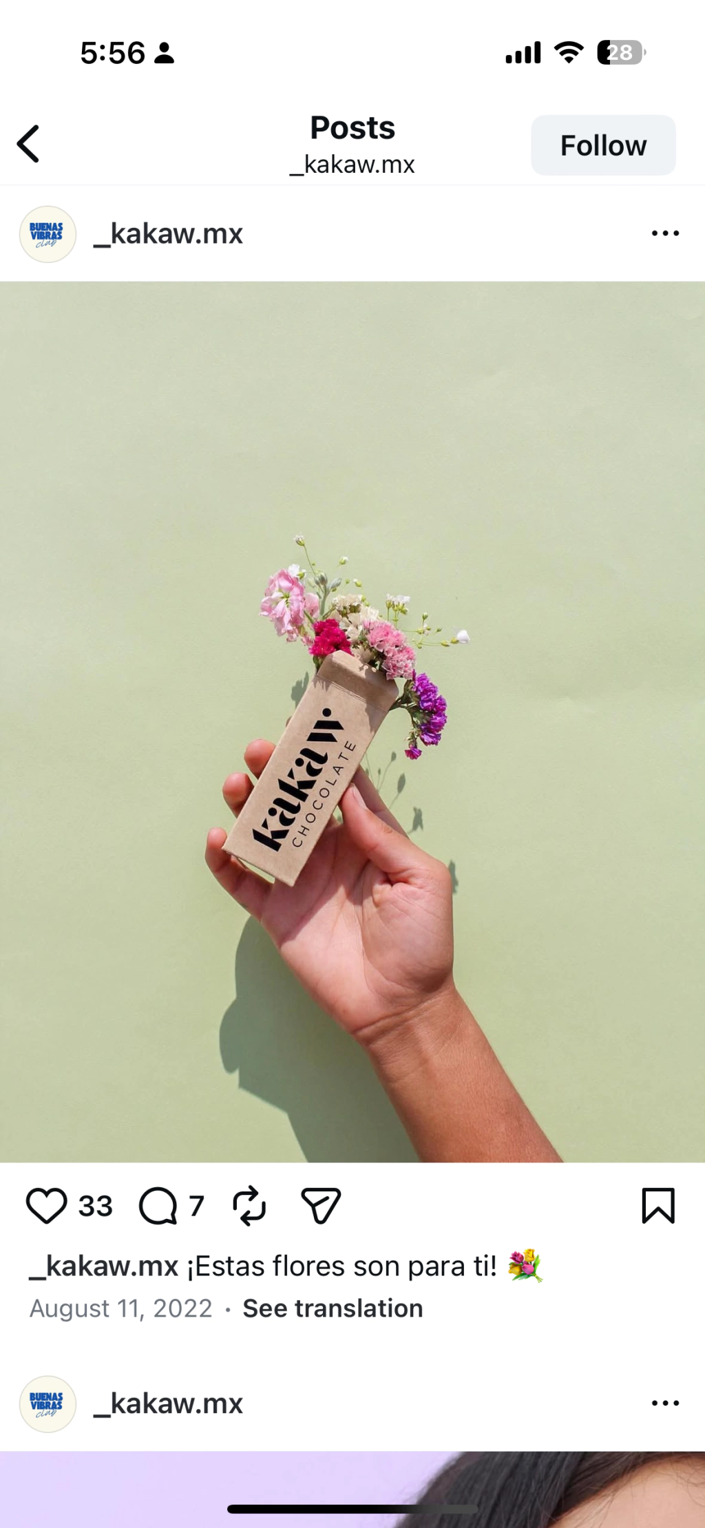 Chocolate con alto contenido de Amor