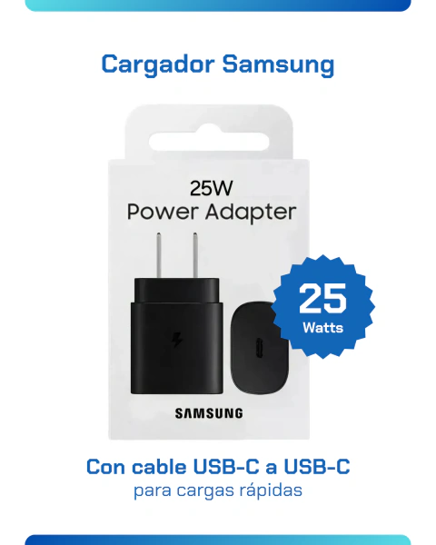Cargador de celular 25W Negro
