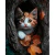 Diamond Painting 50x40cm - GATO EN EL ARBOL en internet