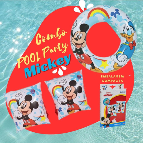 Combo Pool Party Mickey Boia Infantil