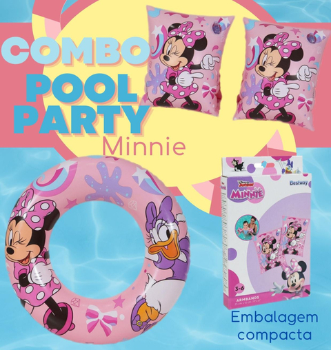 Combo Pool Party Minnie Boia Infantil
